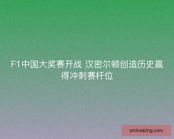 F1中国大奖赛开战 汉密尔顿创造历史赢得冲刺赛杆位